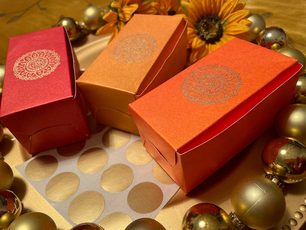 Thumbnail: Box – Nidhi, Favor 4 x 2 x 2 Set of 12 Alpana Boxes