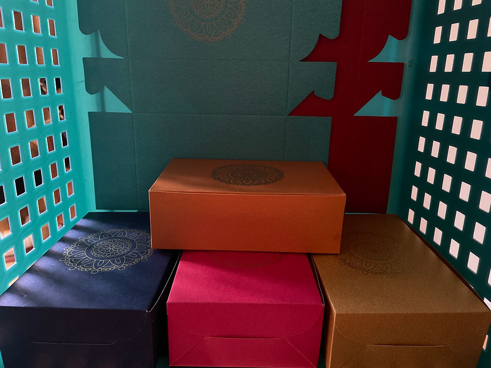 Thumbnail: Box – Nidhi, Favor 4 x 6 x 2 Set of 12 Alpana Boxes