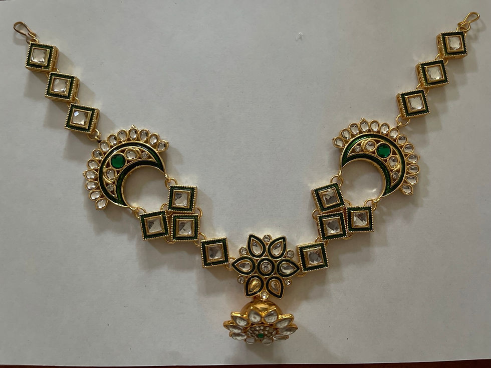 Thumbnail: Matha Patti - 🎨 Manjula Ladli, Beautiful Hair Accessory Borla Collection 