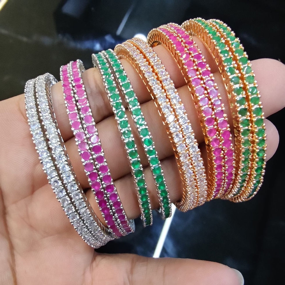 Thumbnail: Bangle - 🎨 Tanvi, Delicate Set Of 2 Collection 💎
