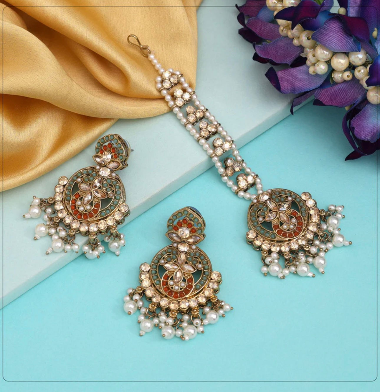 Earrings Set - Misha Ladli, Love collection