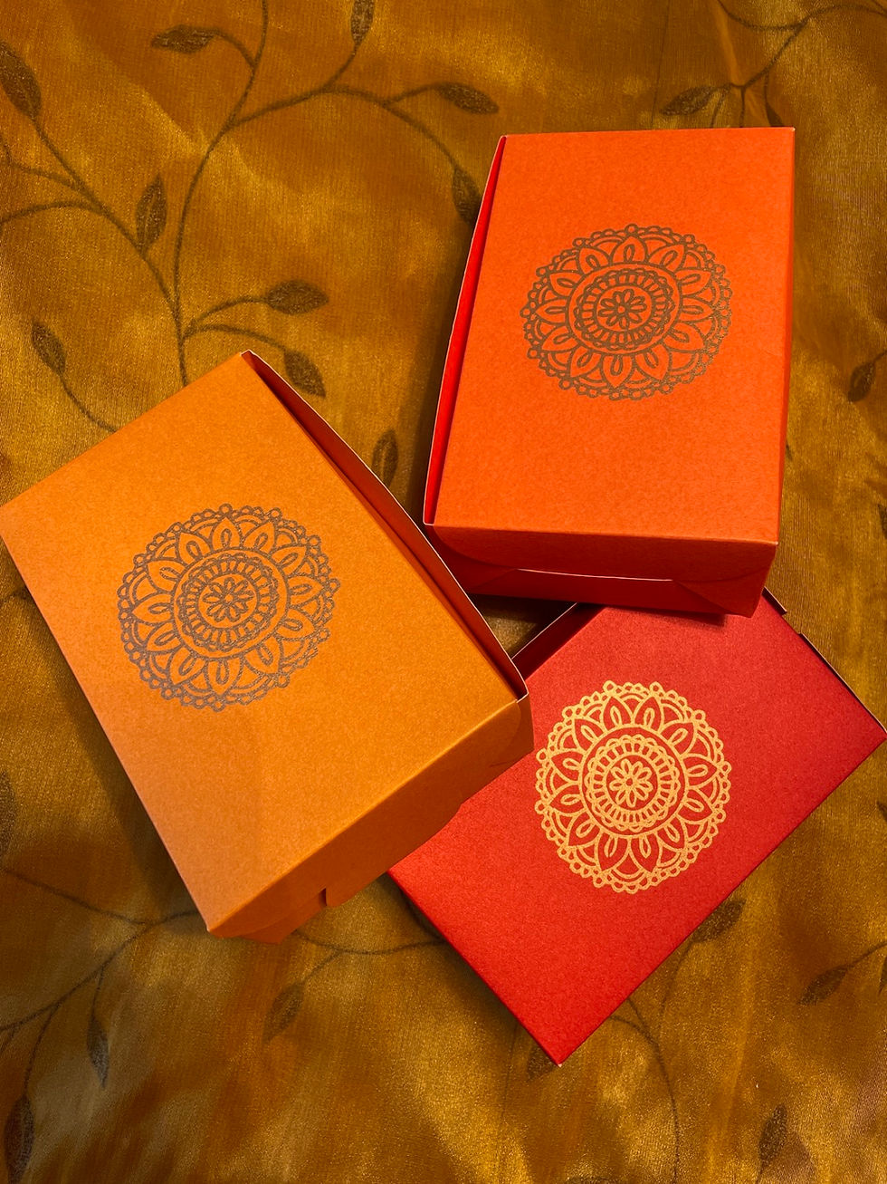 Thumbnail: Box – Nidhi, Favor 4 x 6 x 2 Set of 12 Alpana Boxes