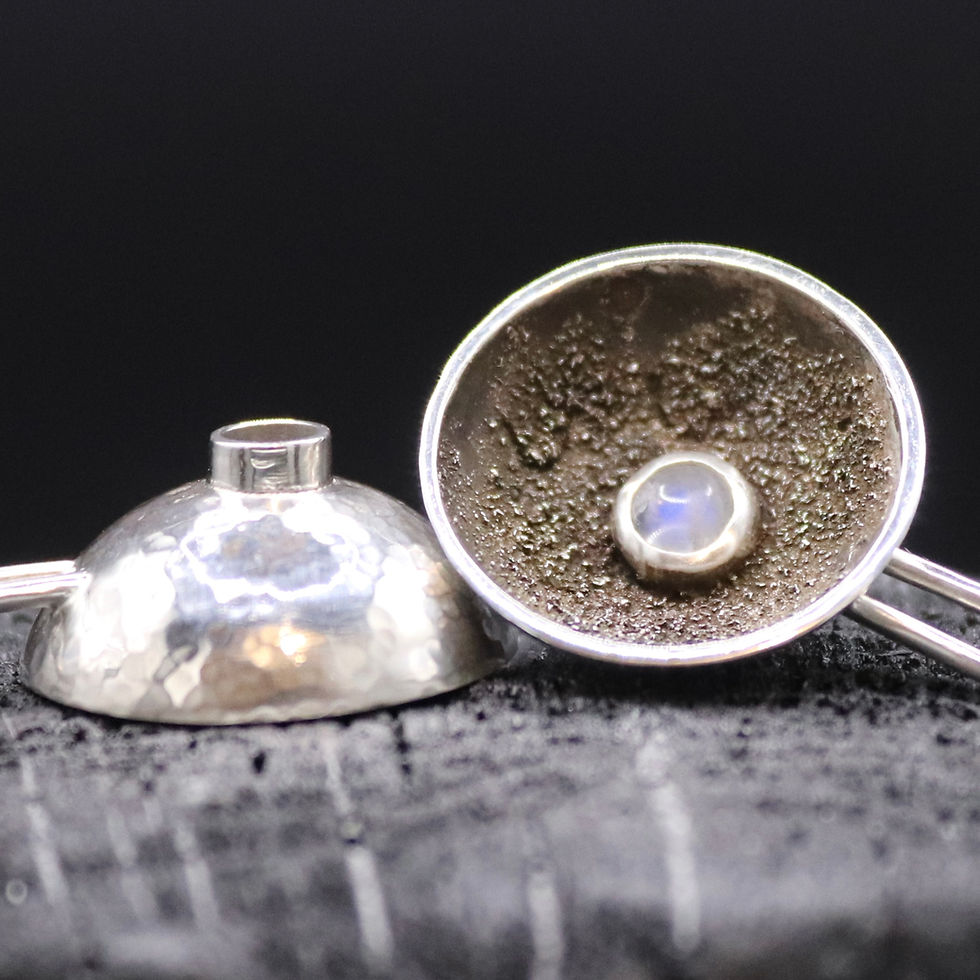 Miniature : Boucles d'oreilles - Pierre de lune