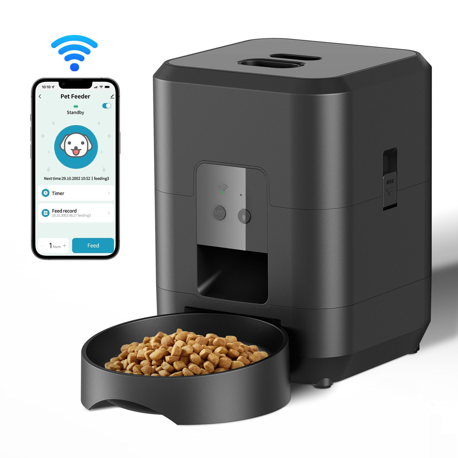 Smart Pet Feeder Automatic Cat Feeder Dog Slow Food Machine With Timed Quantitat