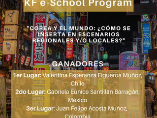 Ganadores del V Concurso de Ensayos del e-School Program: “COREA Y EL MUNDO: ¿CÓMO SE INSERTA EN ESC