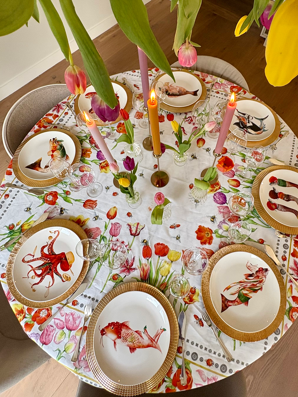 Tafeldekken in januari, het tulpenseizoen!