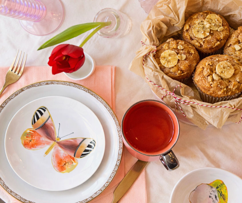 Bananen pindakaas muffins voor Pindakaas dag