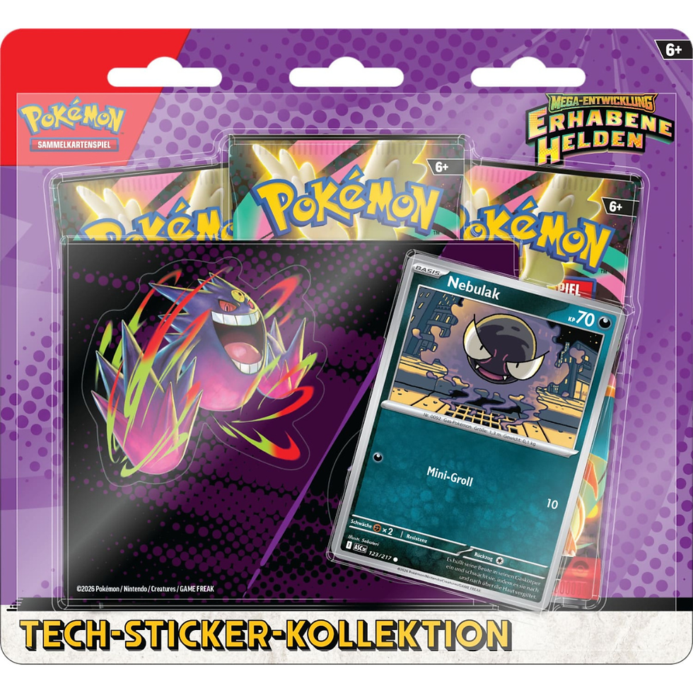 Pokémon Erhabene Helden Nebulak Tech-Sticker-Kollektion