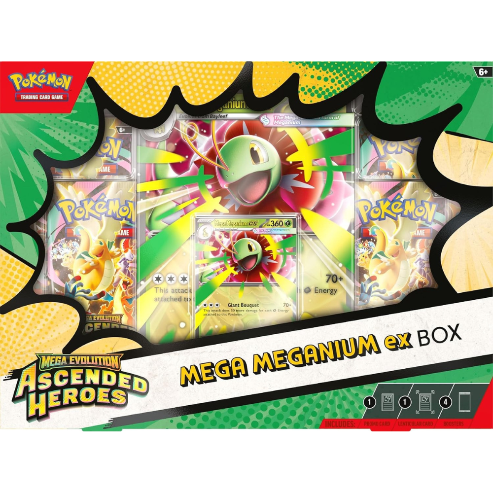 Pokémon Ascended Heroes Mega Meganium/ Mega Feraligatr / Mega Emboar ex