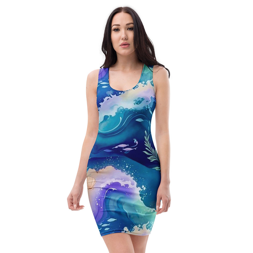 Thumbnail: Ocean Bodycon dress