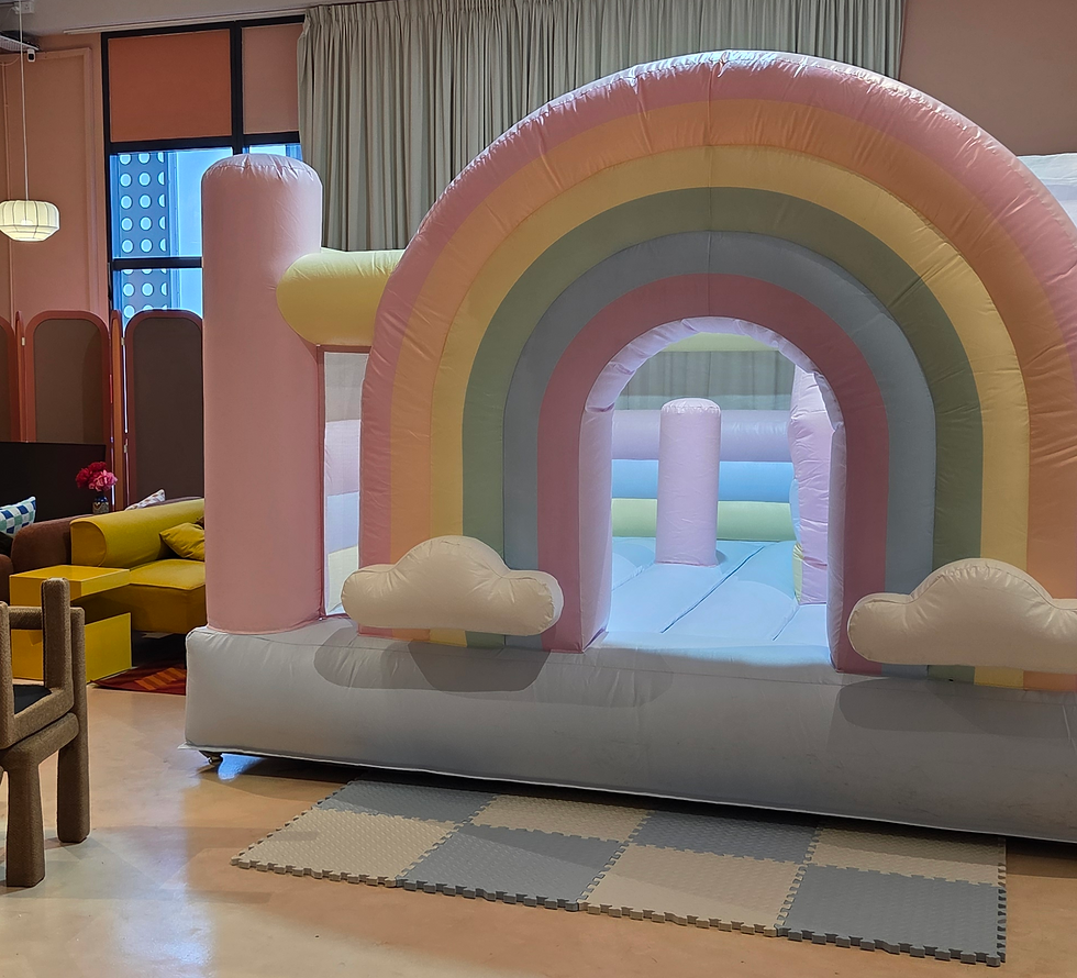 Thumbnail: Rainbow Skies Pastel Bouncy Castle