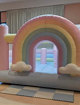Rainbow Pastel Bouncy Castle