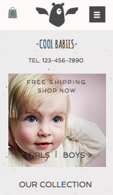 Mode & accessories hjemmesideskabeloner – Babytøj