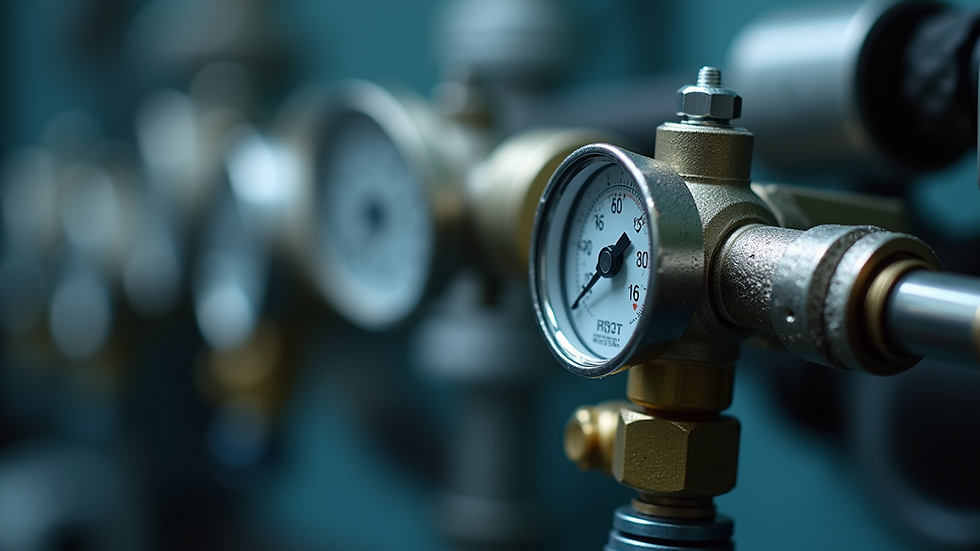 close-up view of a pressure regulator in an HPA system