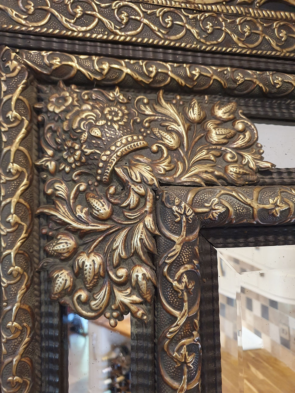 Thumbnail: Late 19th century brass Dutch Mirror