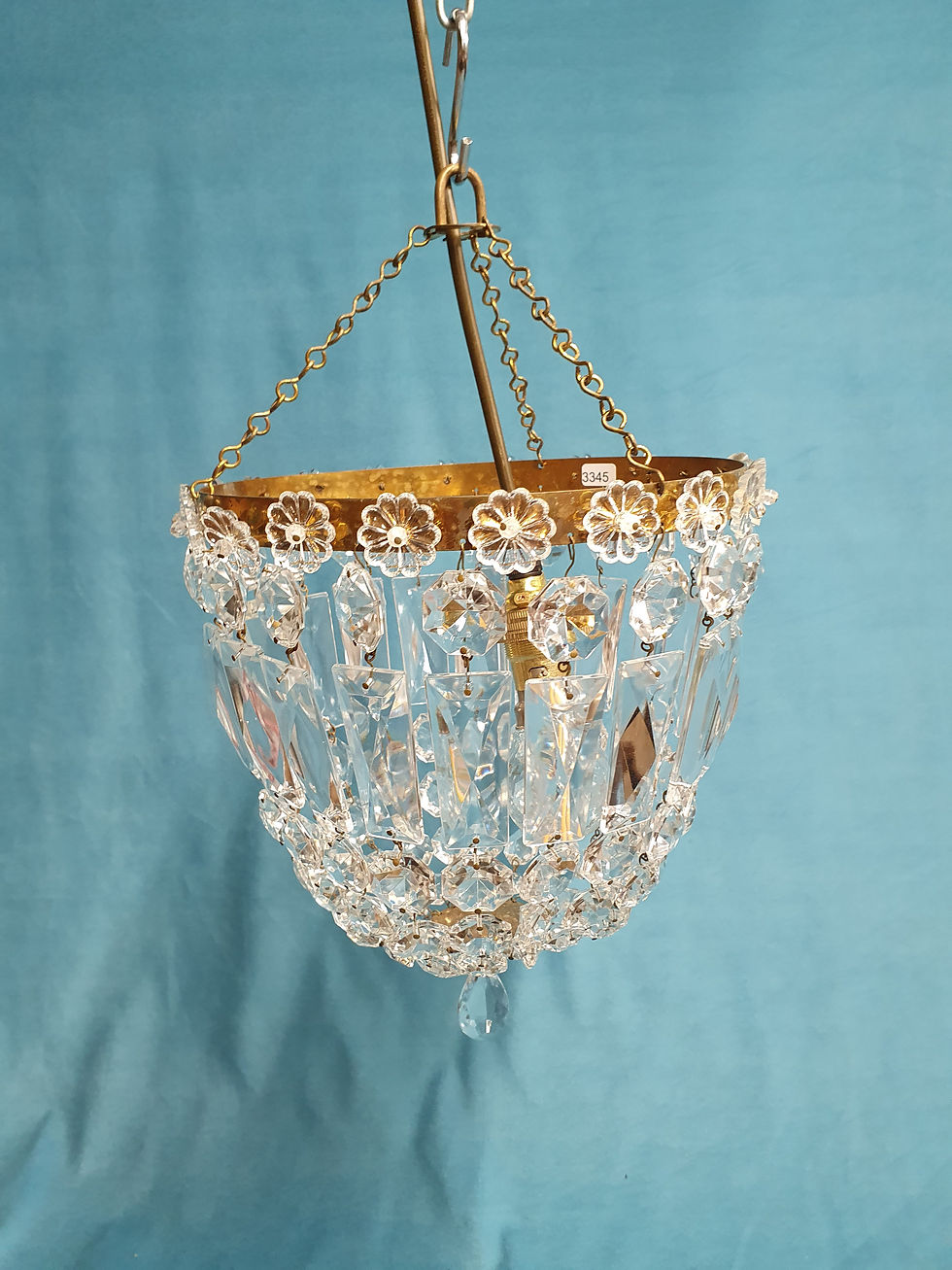 Thumbnail: Early 20th century prison bag chandelier 9"