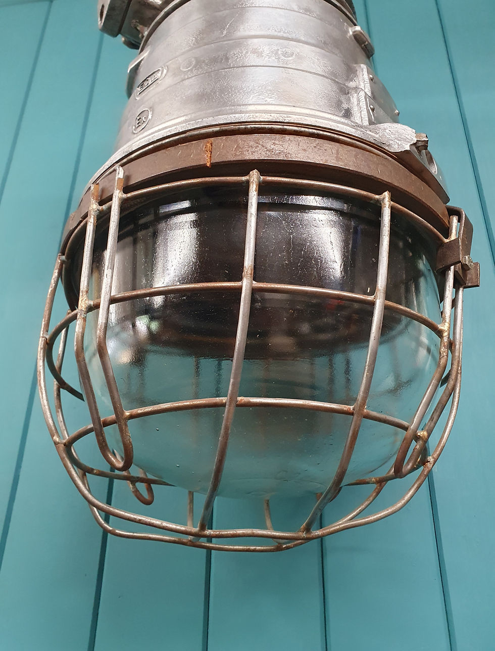 Thumbnail: Early 20th century large Polish industrial light in aluminium 13"