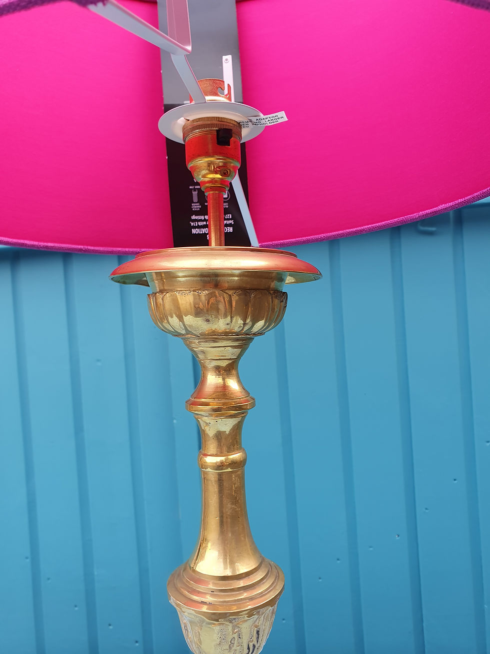 Thumbnail: Early 20th century Pair of baroque style brass candlesticks