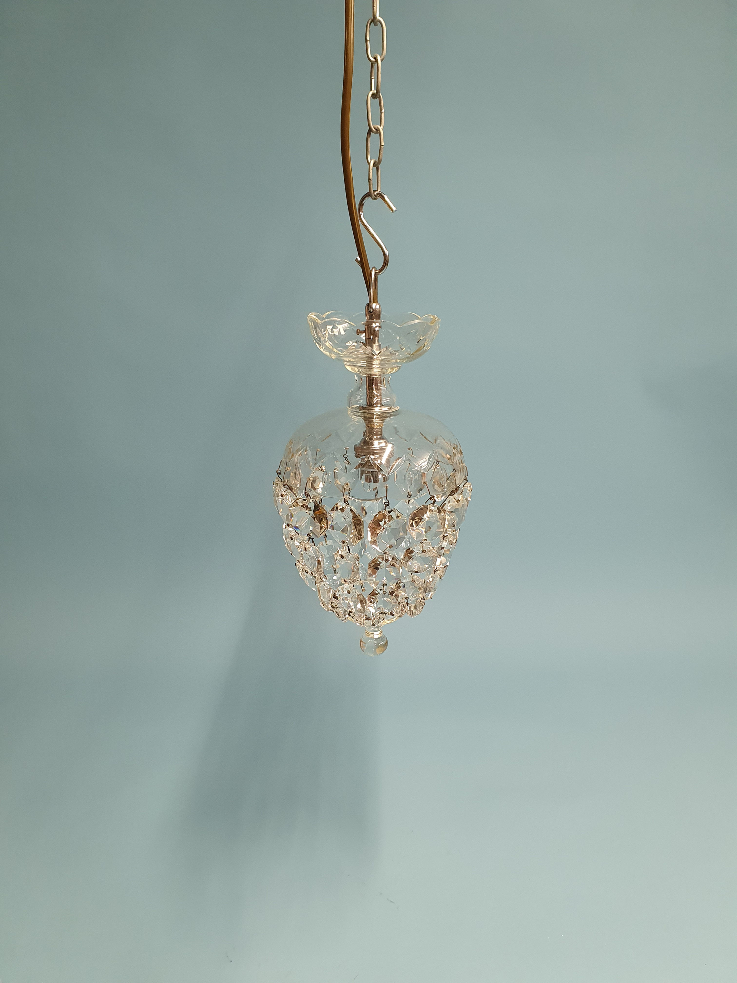 Small early 20th century dome top chandelier 6"