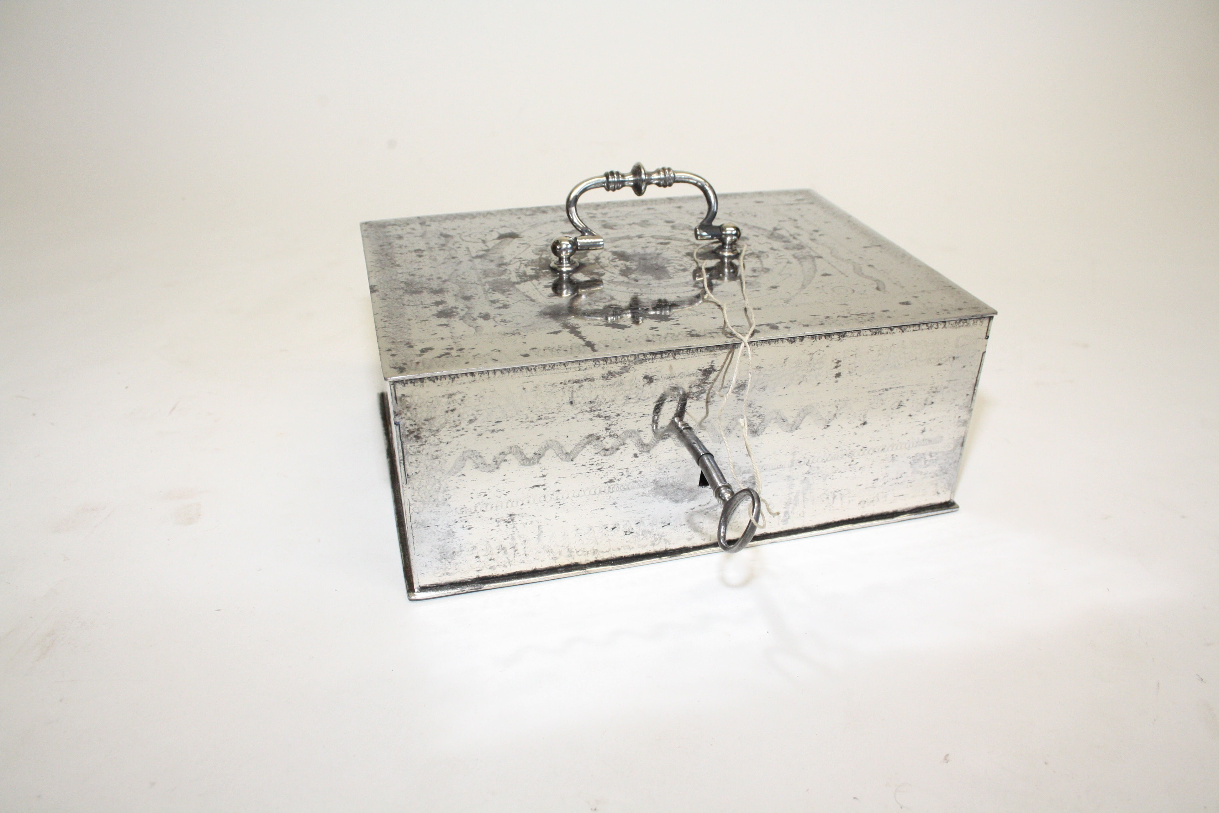 Early 20th century chrome Strong box