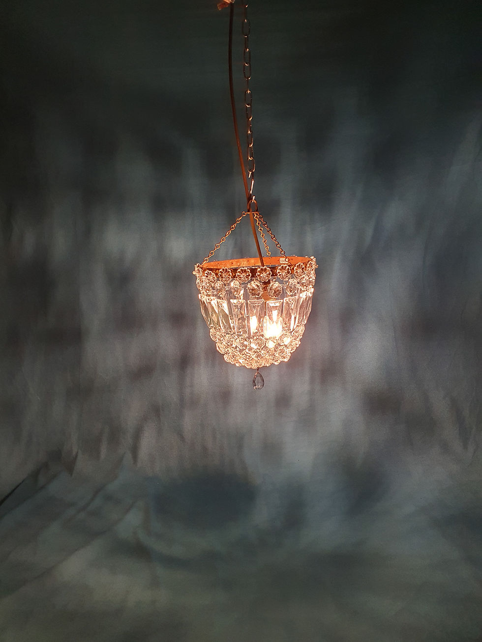 Thumbnail: Early 20th century prison bag chandelier 9"