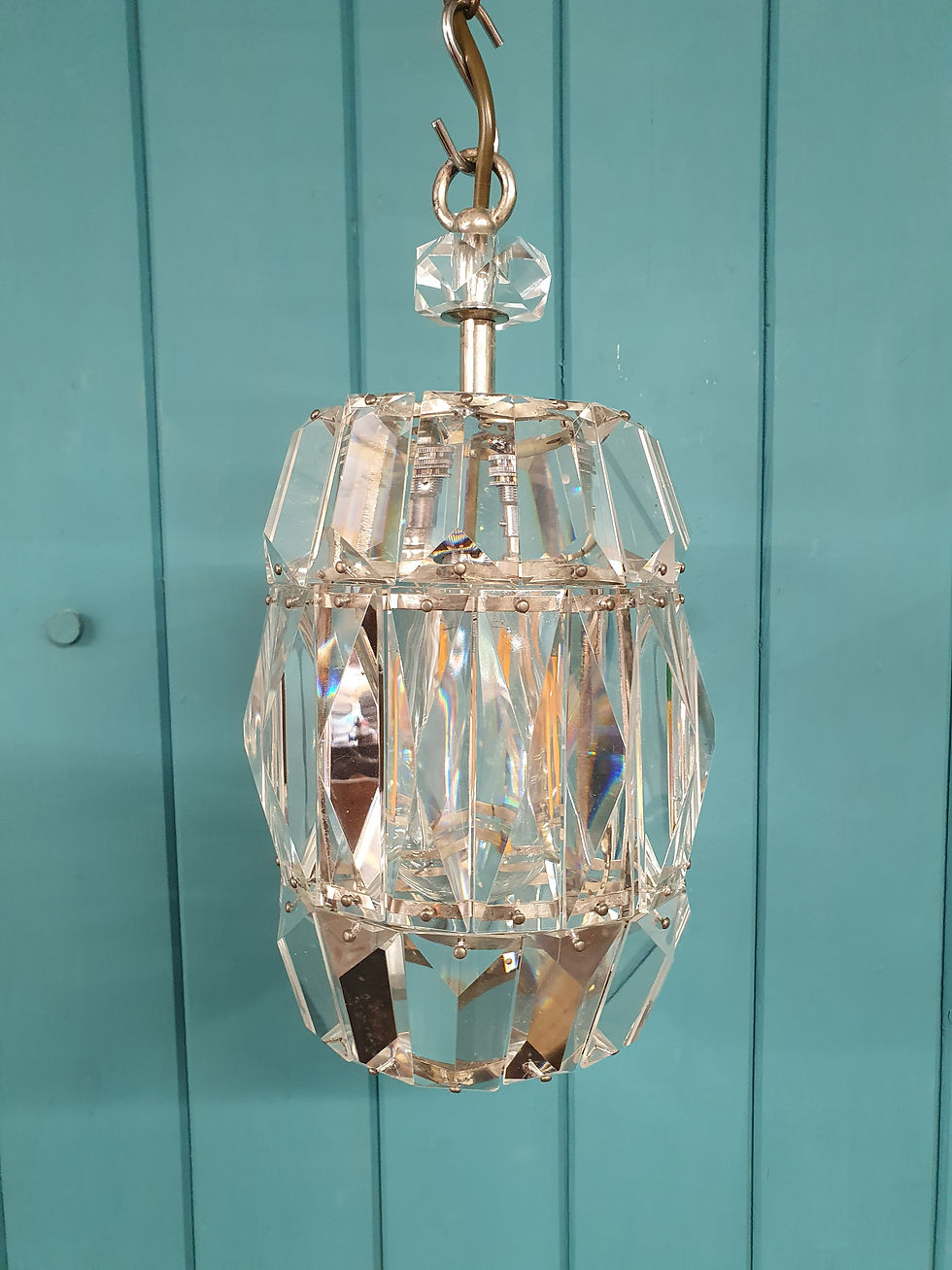 Thumbnail: Early 20th Century Prism Chandelier 7"