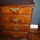 Thumbnail: Early 18th century 3F wide C1730 walnut chest of drawers