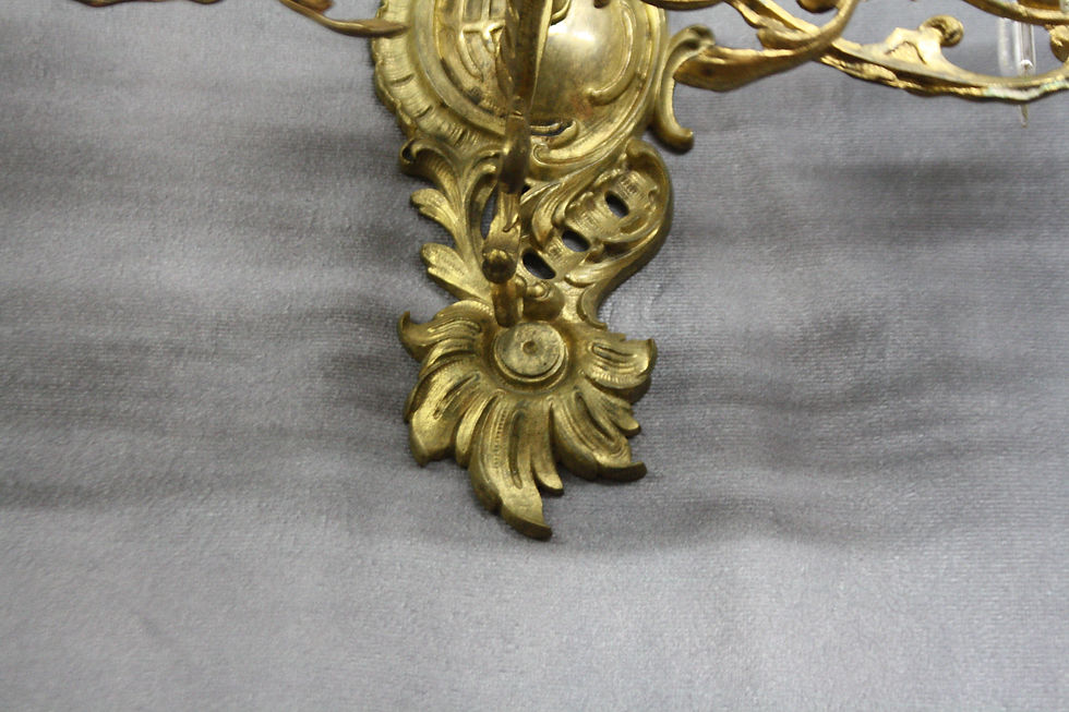 Thumbnail: Early 20th century pair of brass wall sconces