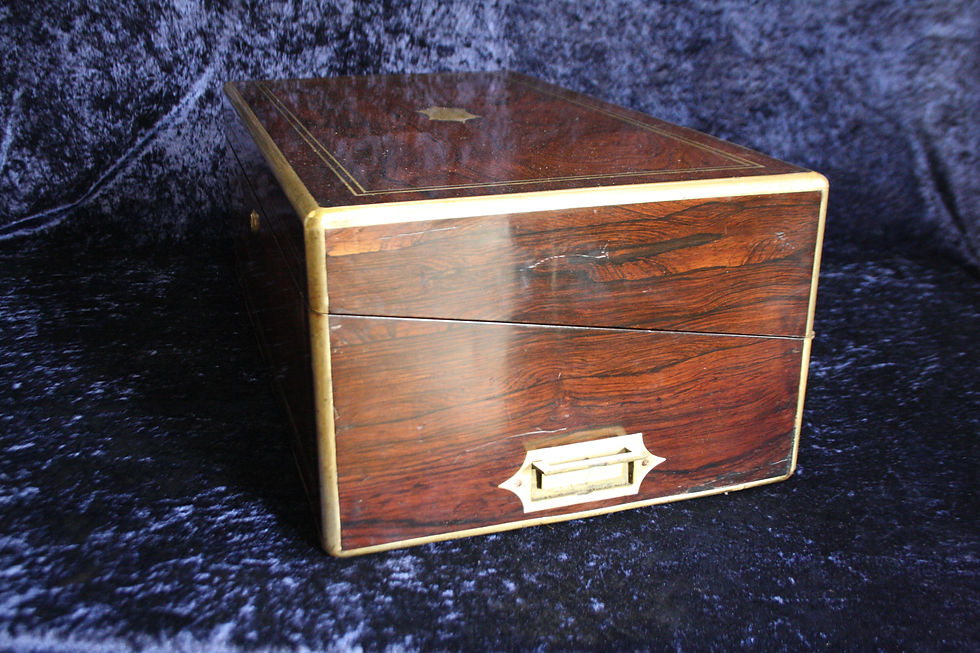 Thumbnail: Late 19th century large writing slope in rosewood