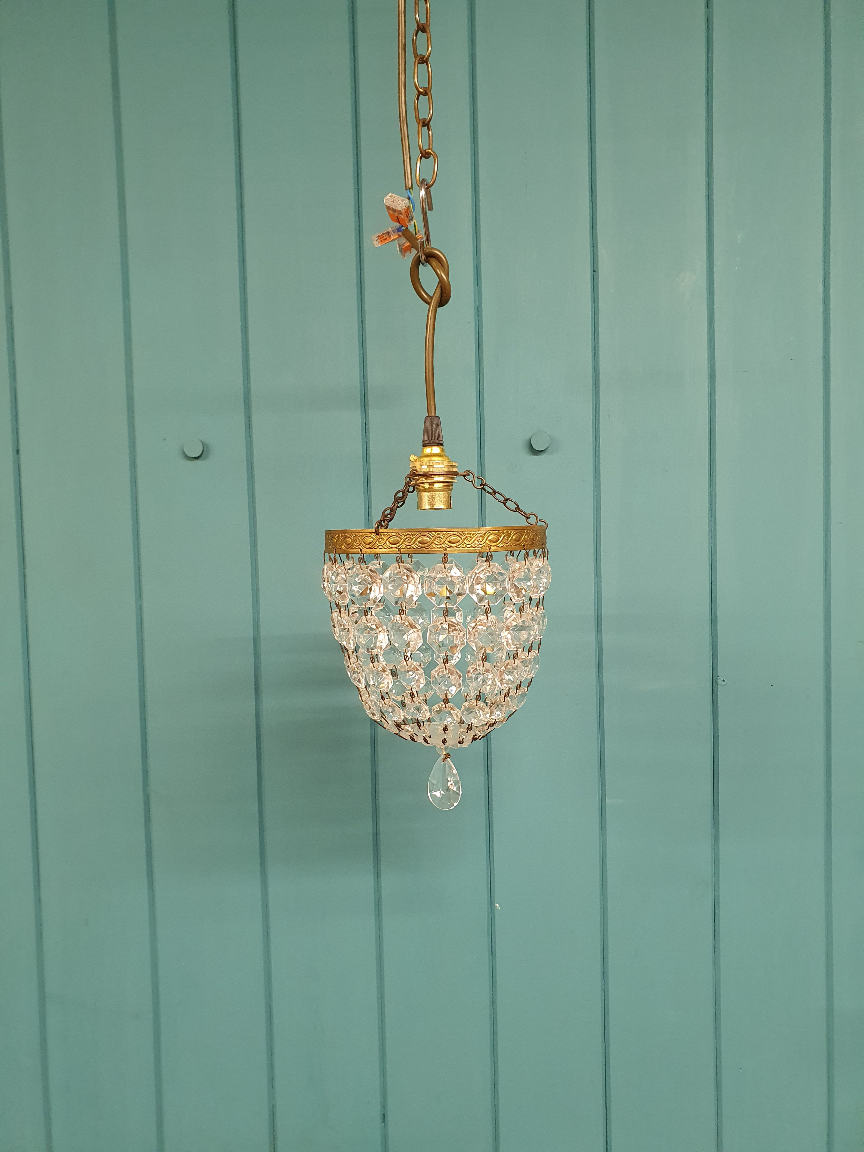 Early 20th century small bag chandelier 6"