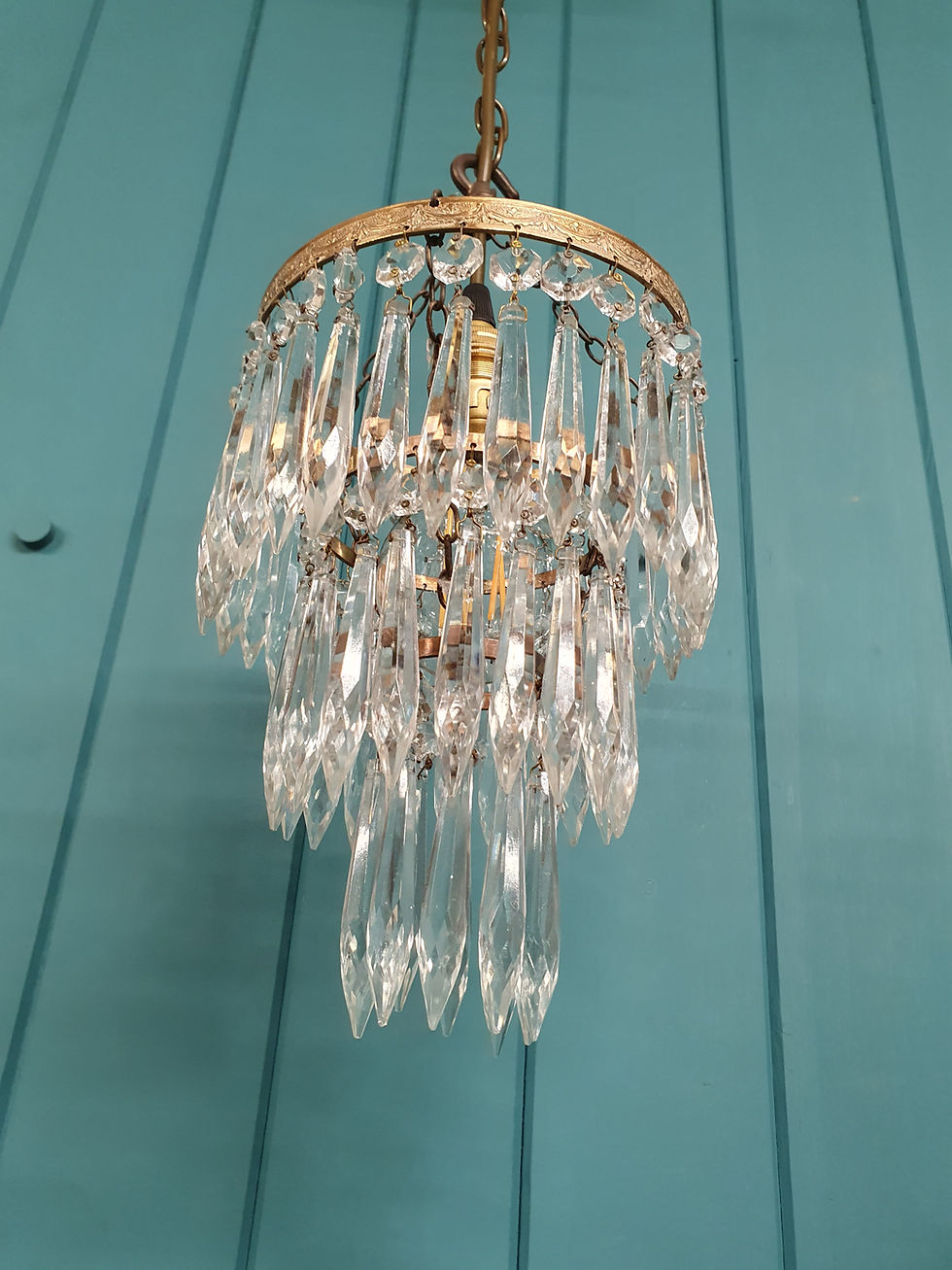 Thumbnail: Early 20th-century small spike chandelier 6"
