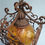 Thumbnail: Really unusual ball shaped porch lantern with steel cage 17"