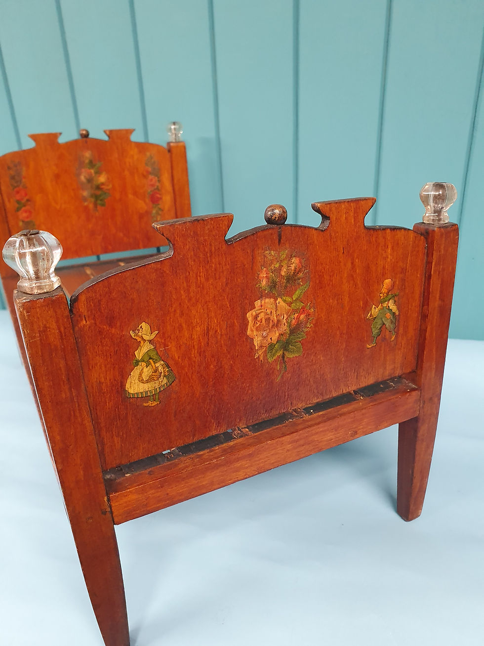 Thumbnail: Childs toy bed antique dolls house