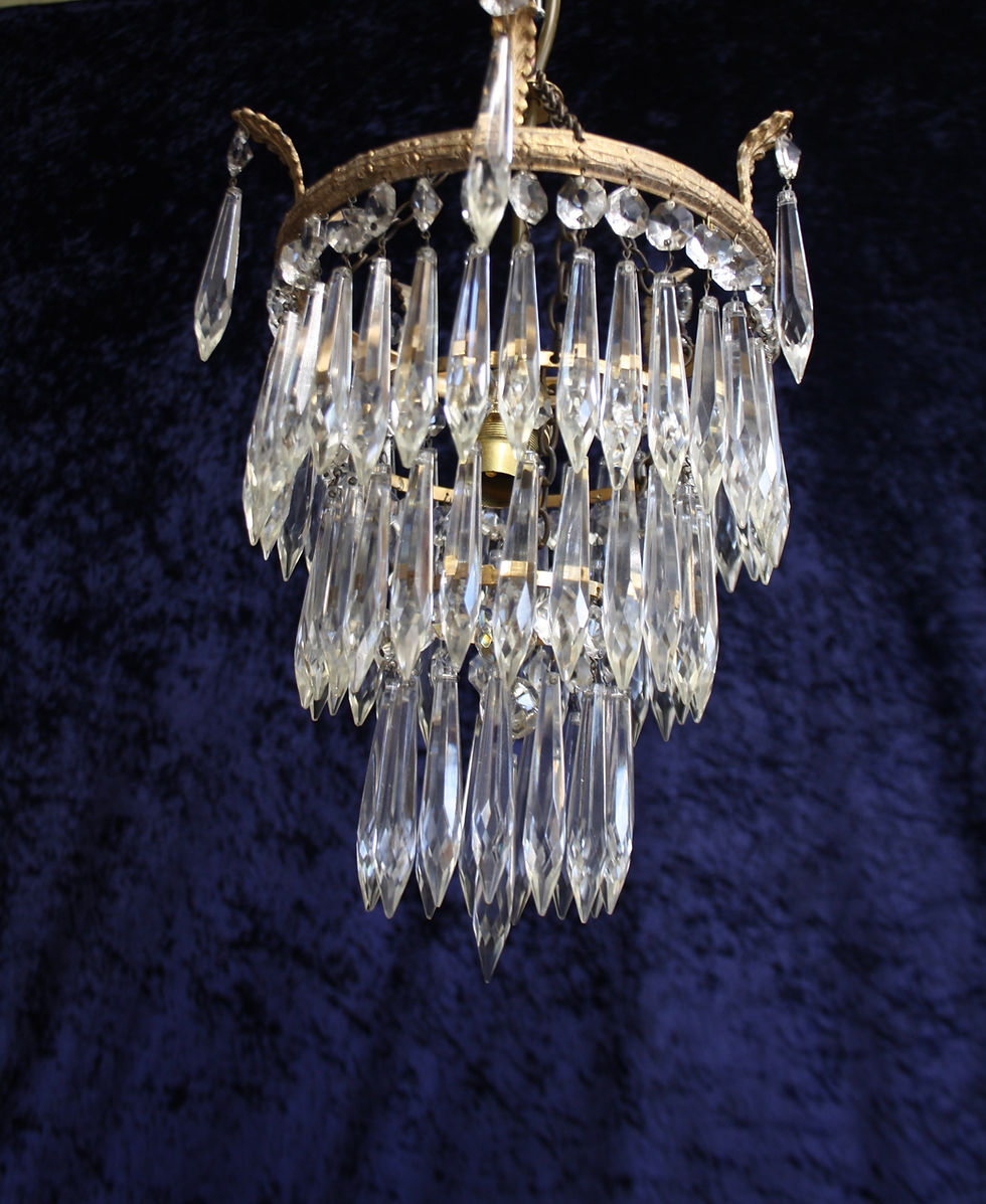 Thumbnail: Early 20th Century Three Tier Spike Chandelier 9"