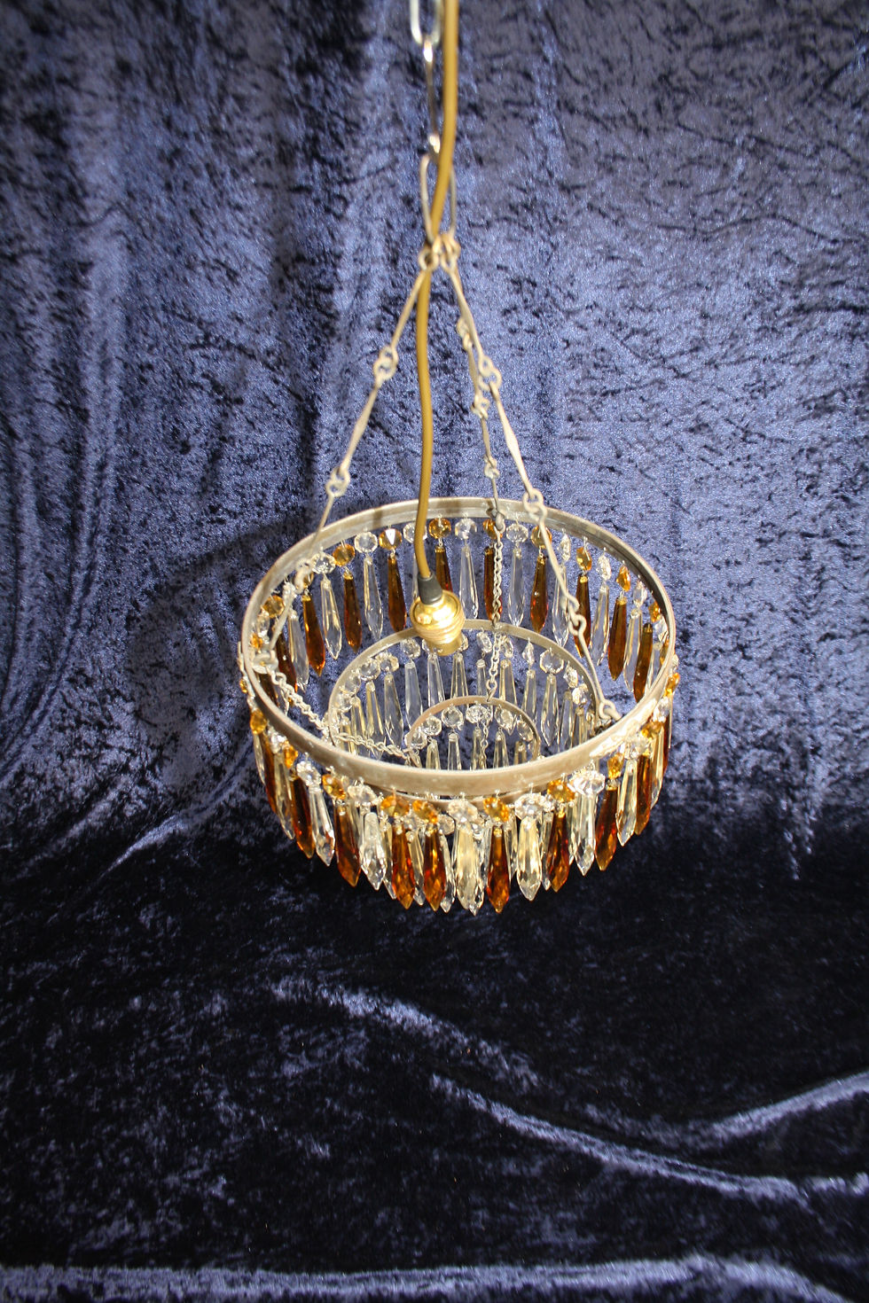 Thumbnail: Spike chandelier with unusual yellow detail 10"