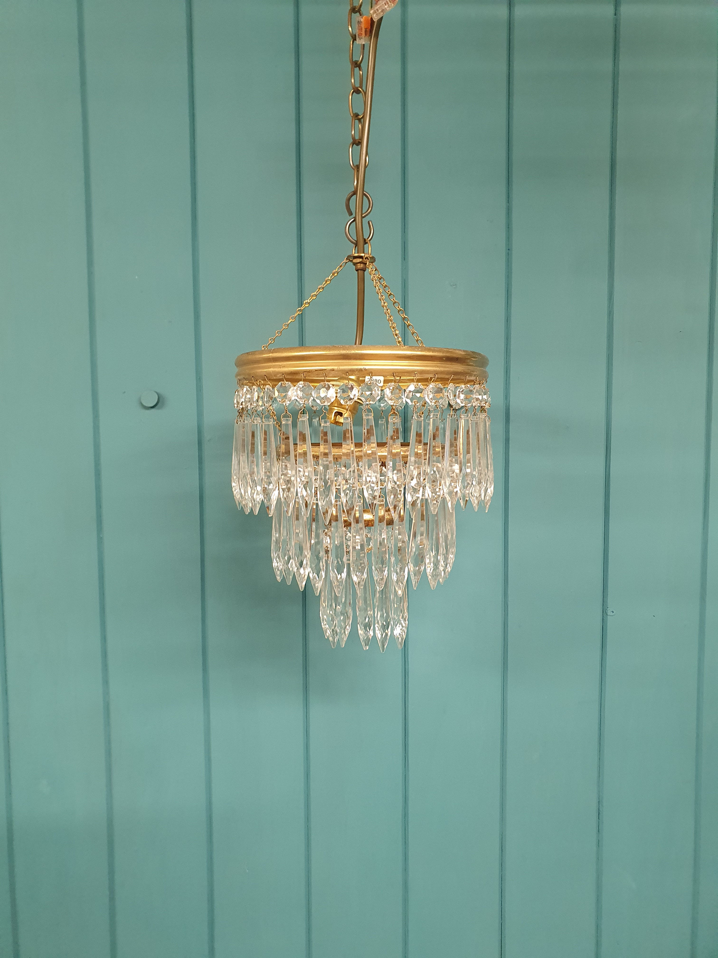 20th century antique spike chandelier 8"