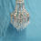 Thumbnail: Chandelier with prisms to the top and lusters beneath 9"