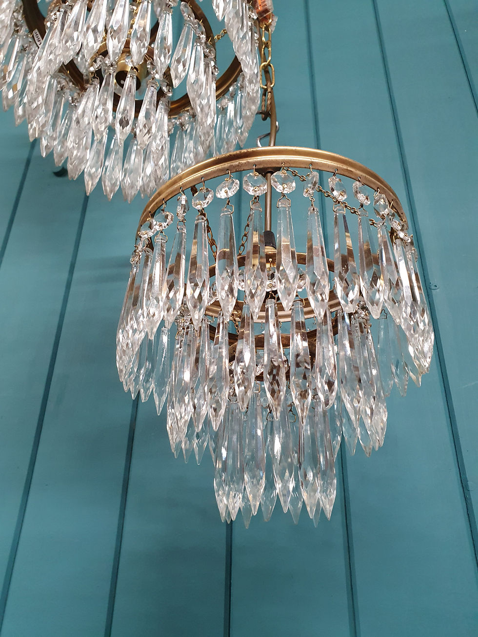 Thumbnail: Three early 20th century spike chandelier 8"