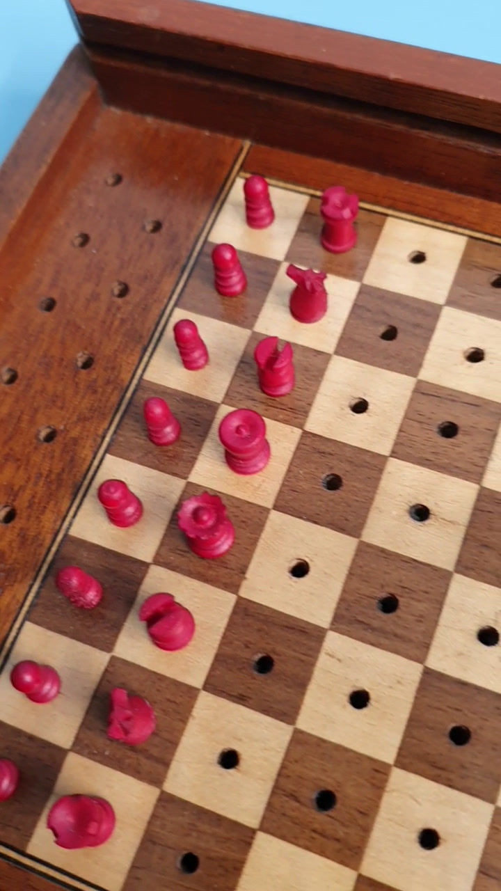 Thumbnail: Edwardian miniature chess set