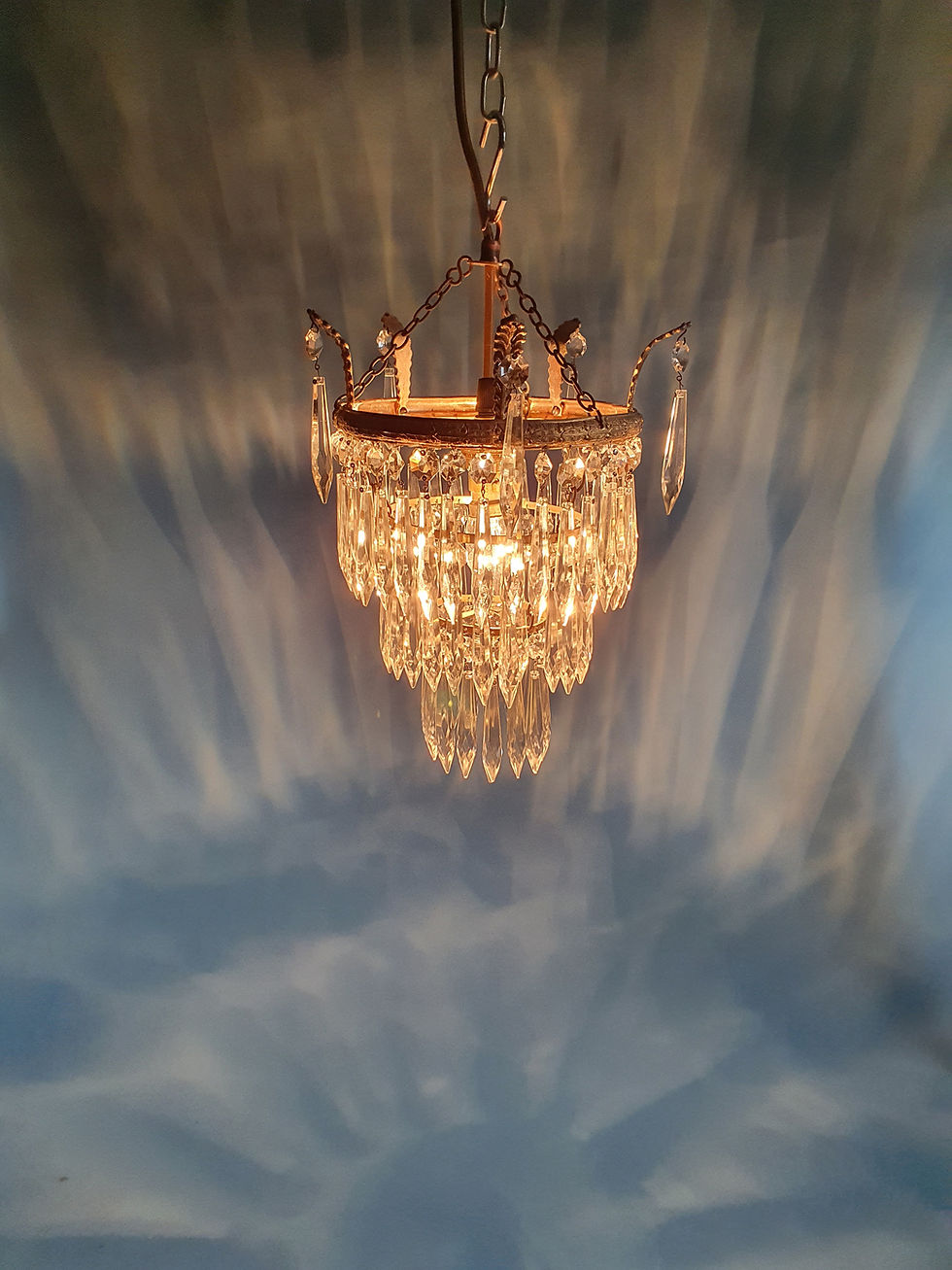 Thumbnail: Early 20th Century Three Tier Spike Chandelier 9"