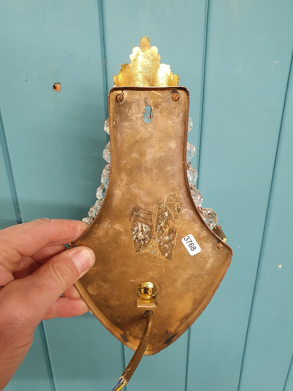 Thumbnail: Pair of early 20th century swag wall lights