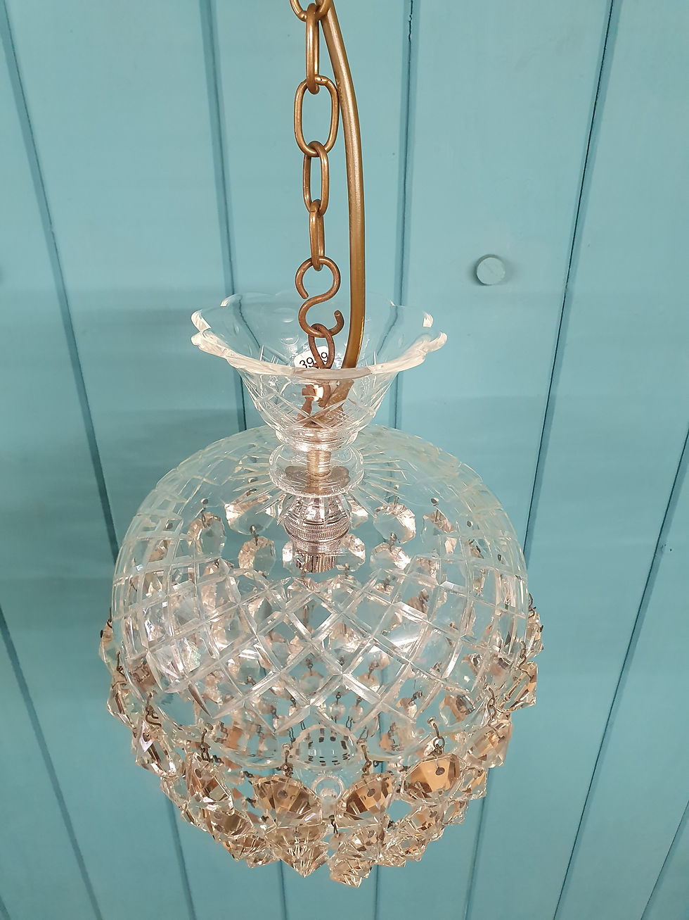 Thumbnail: Early 20th century dome top chandelier 9"