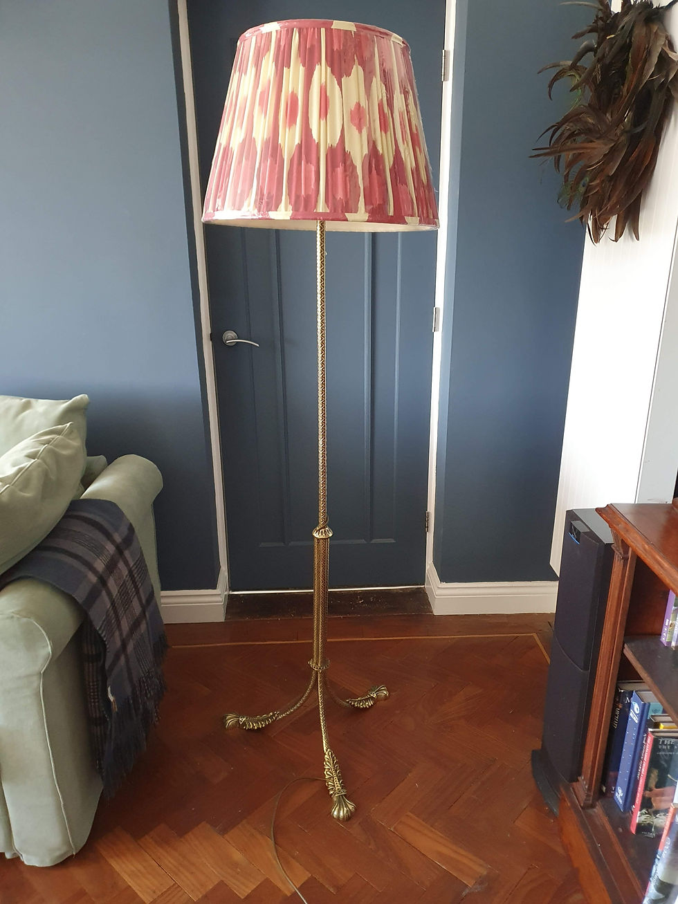 Thumbnail: Early 20th century brass standard lamp