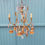 Thumbnail: Large French chandelier with glass bunches of grapes 28"