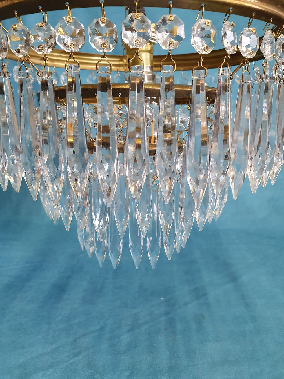 Thumbnail: Pair of early 20th century 10" spike chandeliers