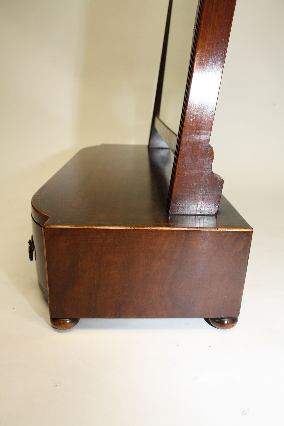 Thumbnail: Shaped front mahogany dressing mirror C1830