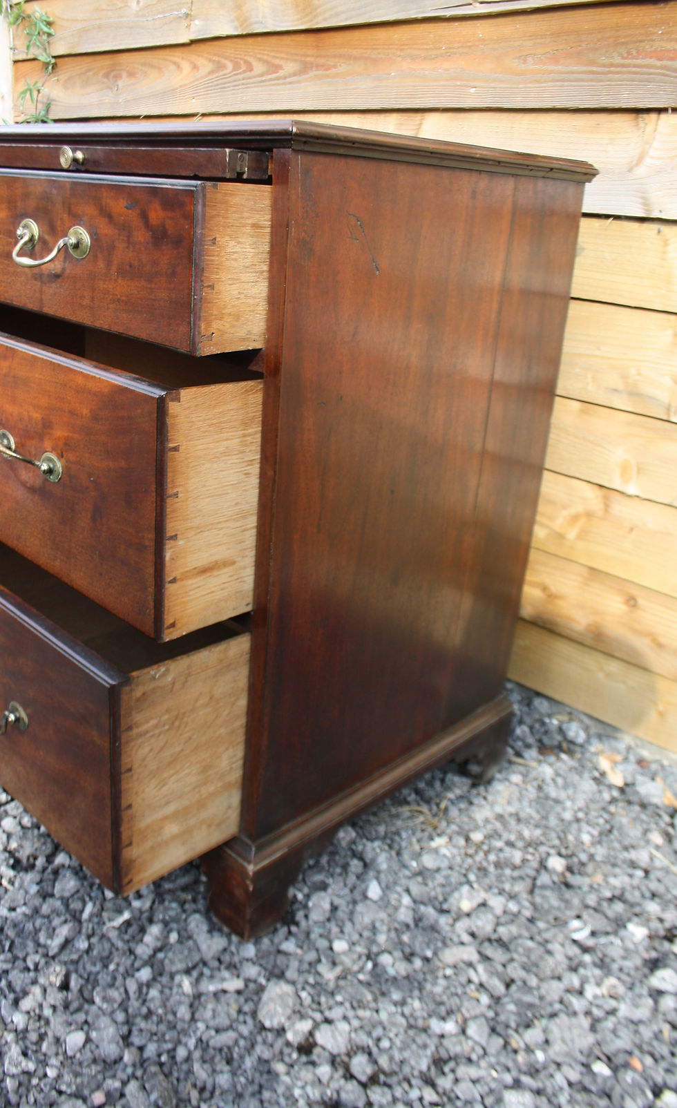 Thumbnail: Georgian III three drawers chest with brushing slide 35" wide
