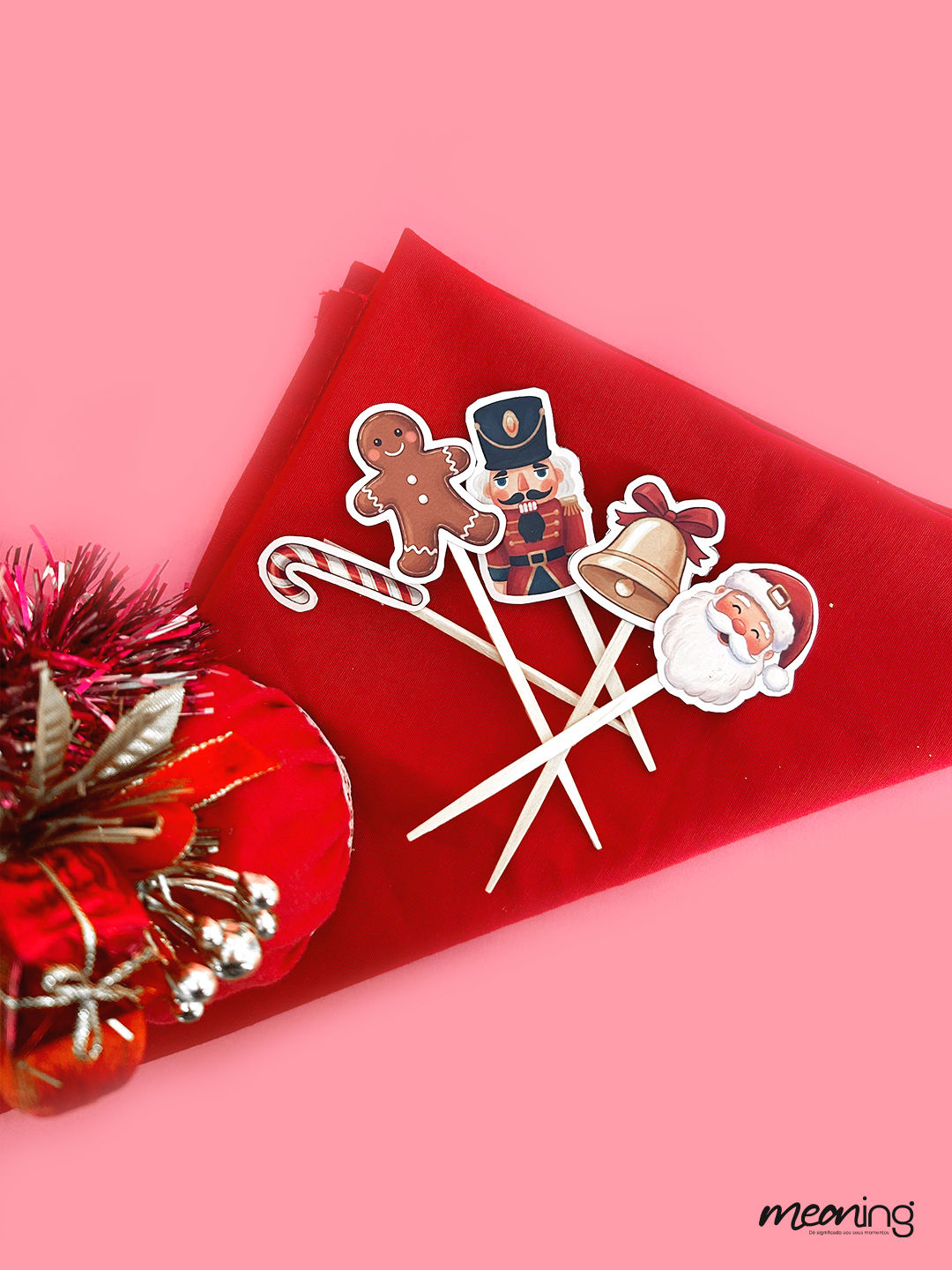 Toppers de comidinhas de Natal - Clássico