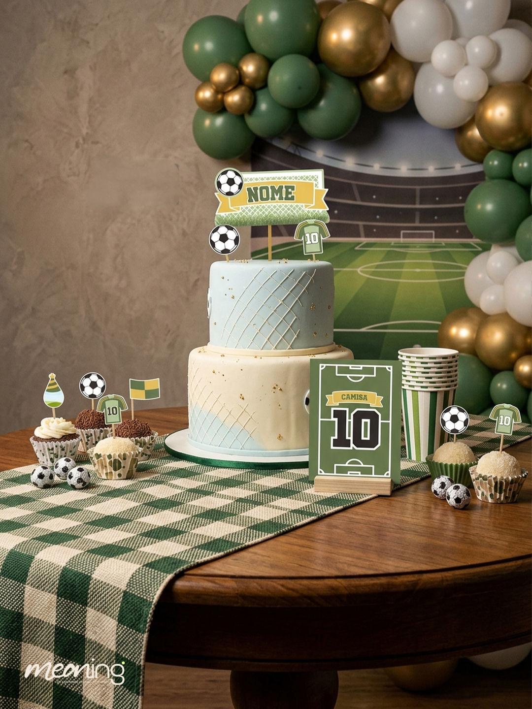 Kit Festa Futebol P | Decoração para Mesa Pequena