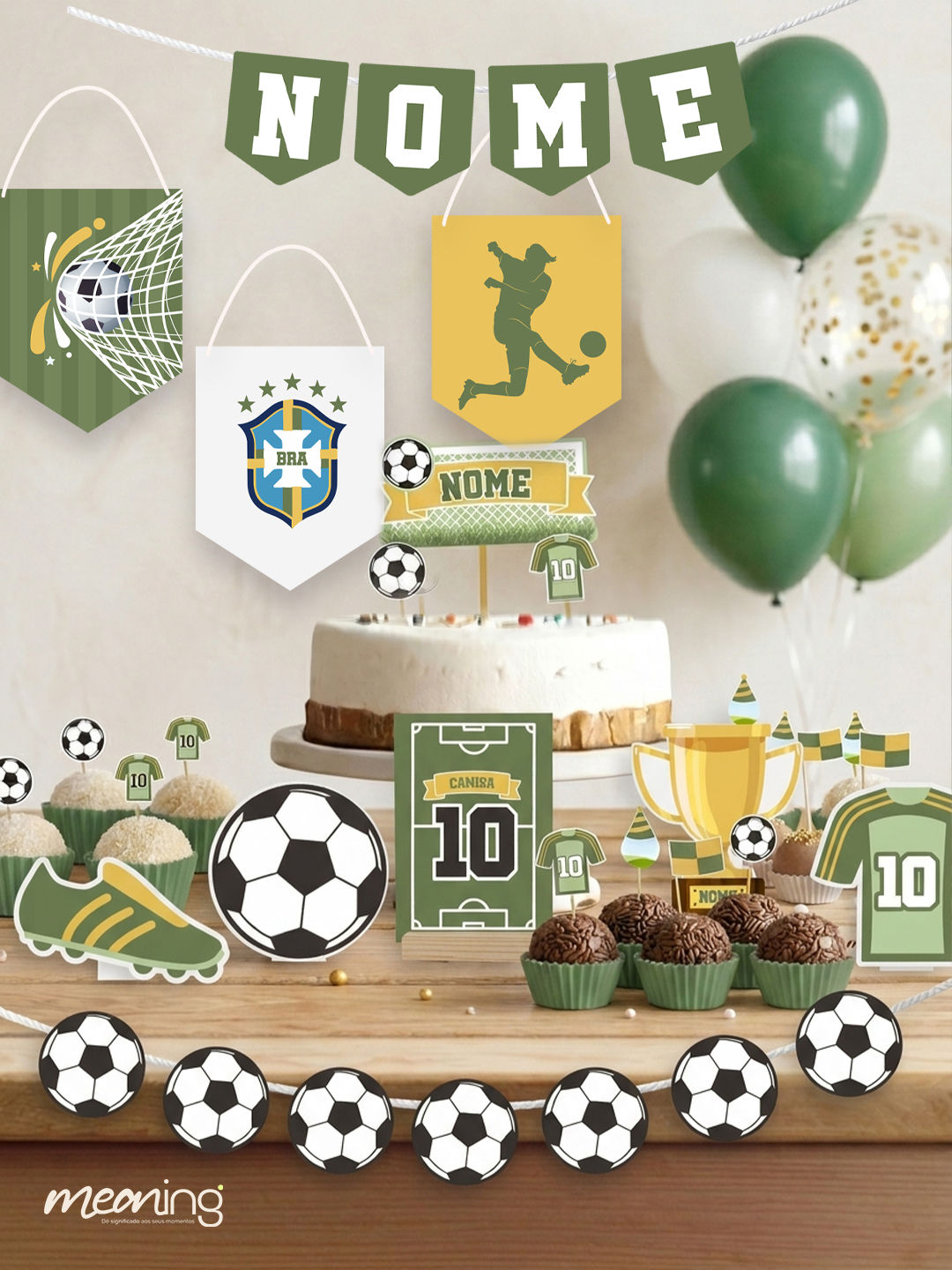 Kit Festa Futebol G | Decoração Completa para Mesa e Ambiente